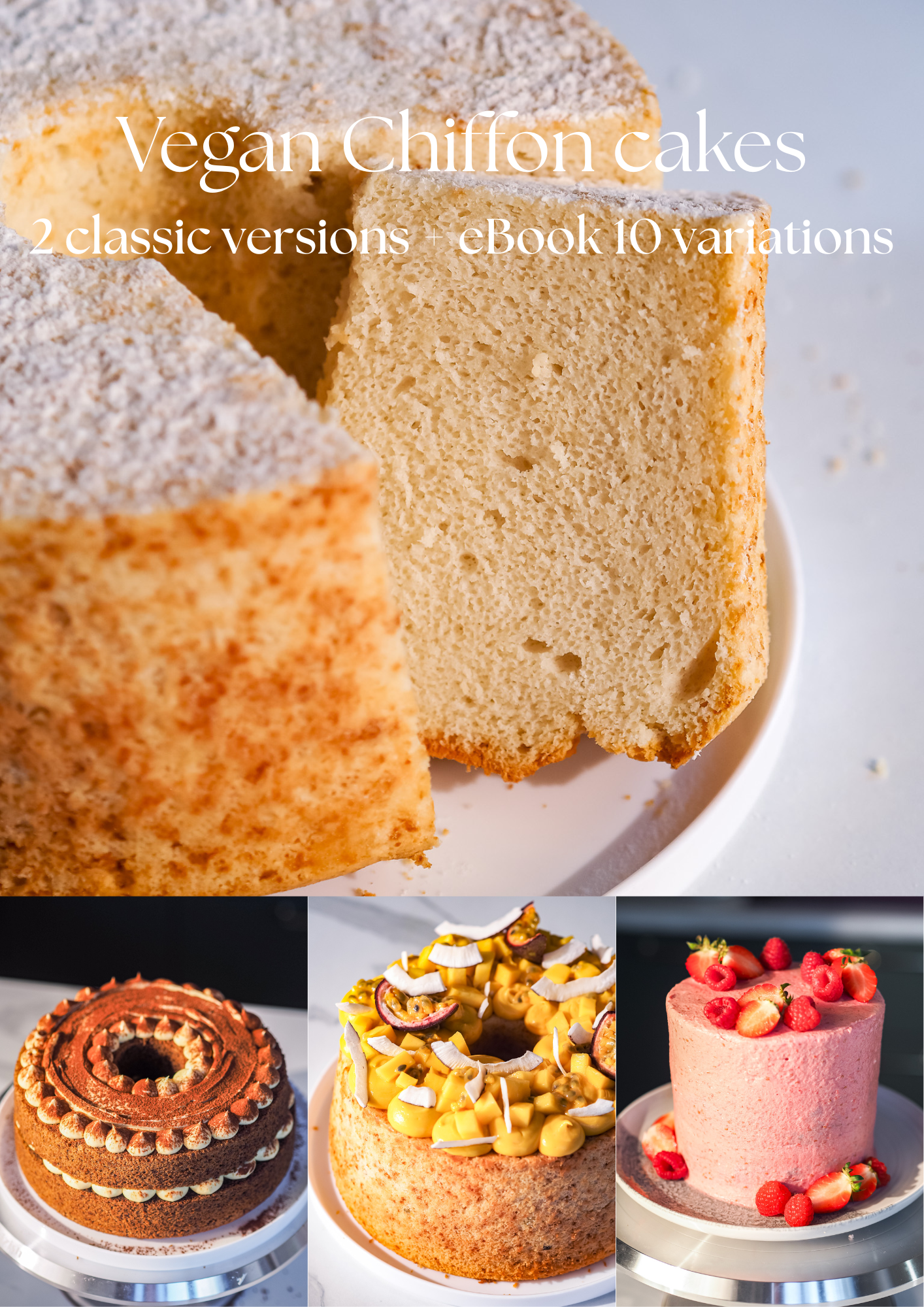 Vegan chiffon cakes
