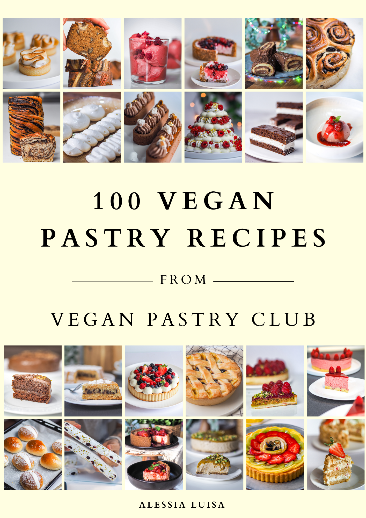 Ebook cover 100 vegan pastry recipes