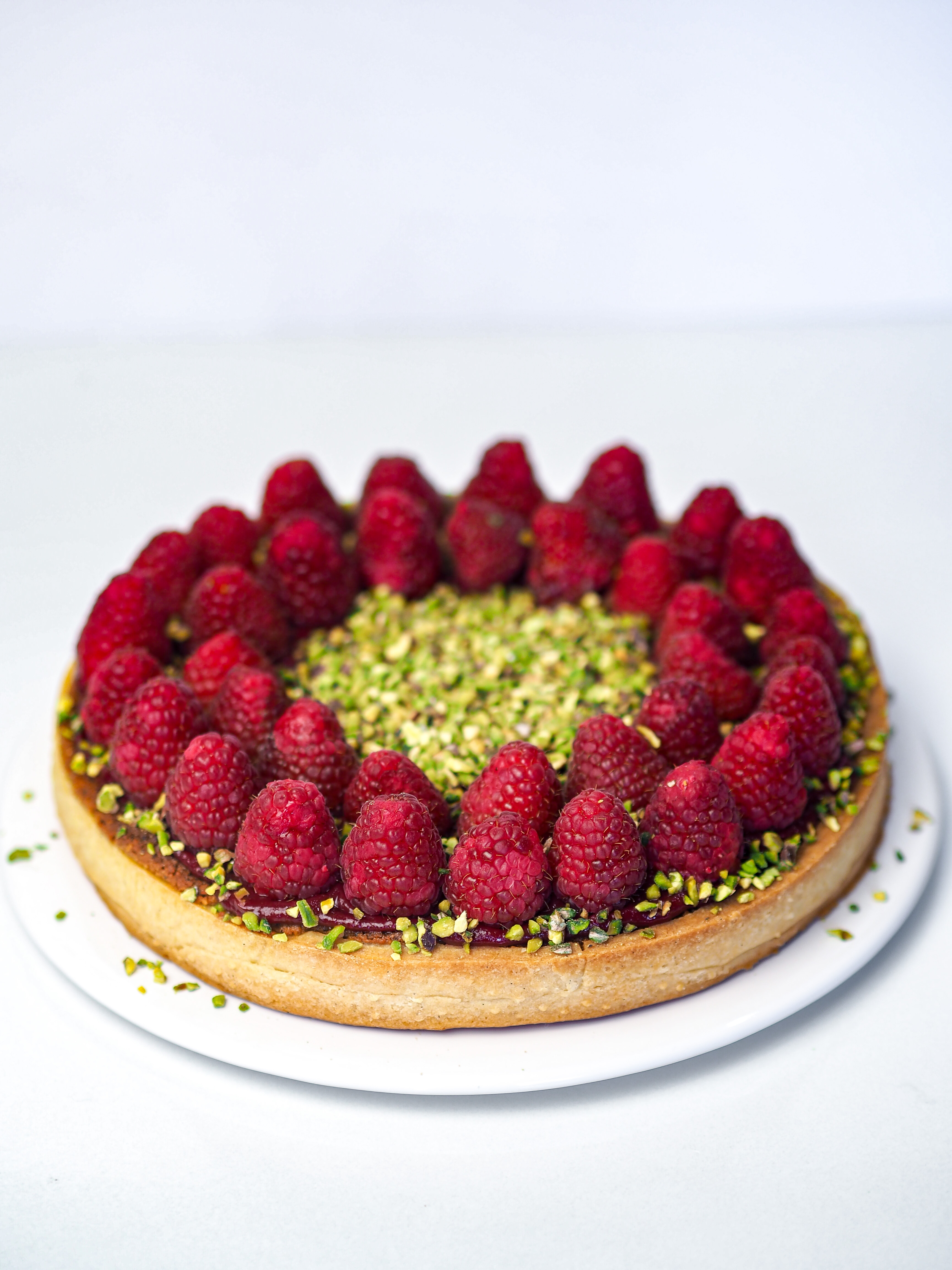 Pistachio and Raspberry Frangipane Tart