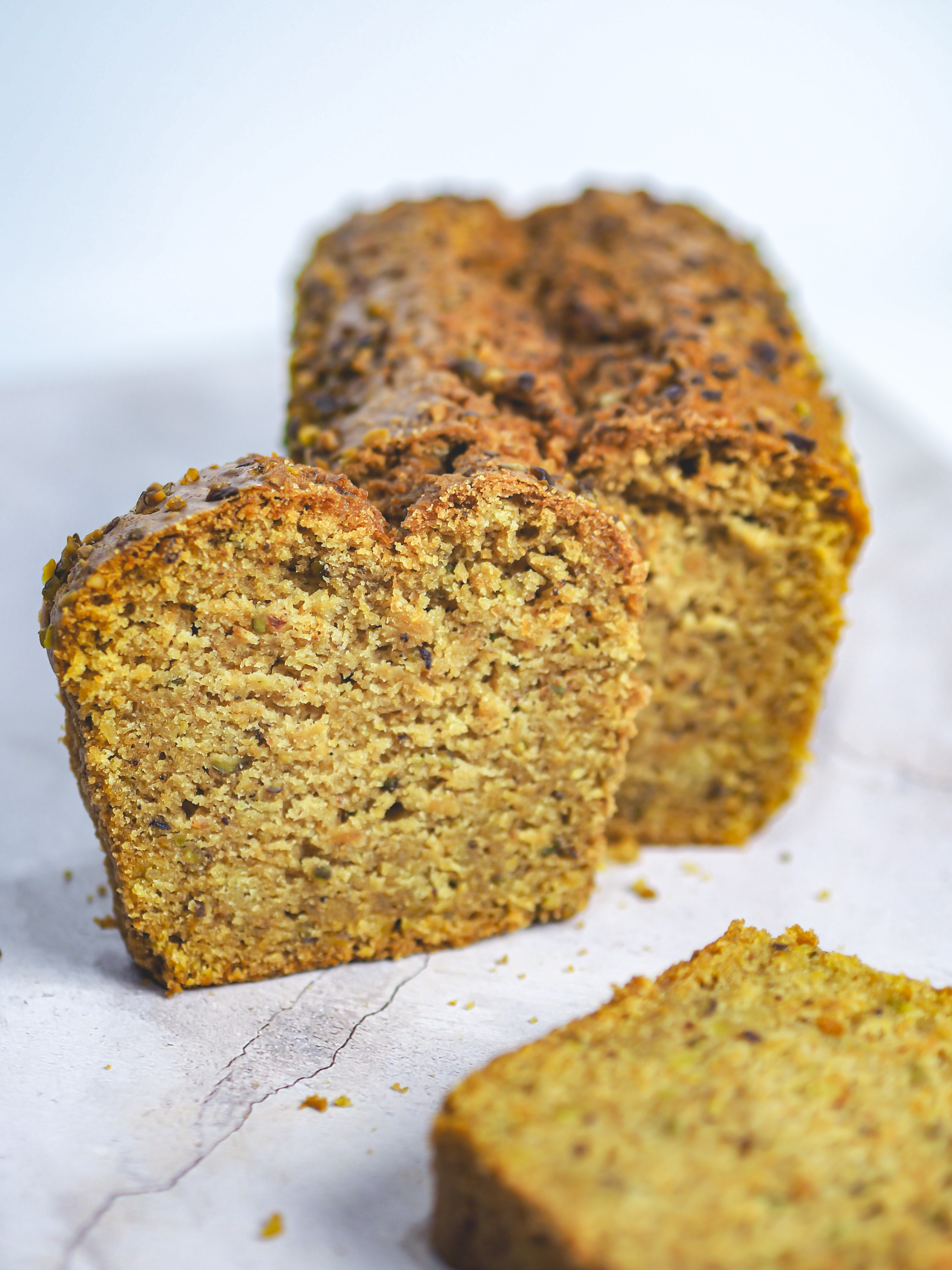 Pistachio and Carrot Loaf Cake
