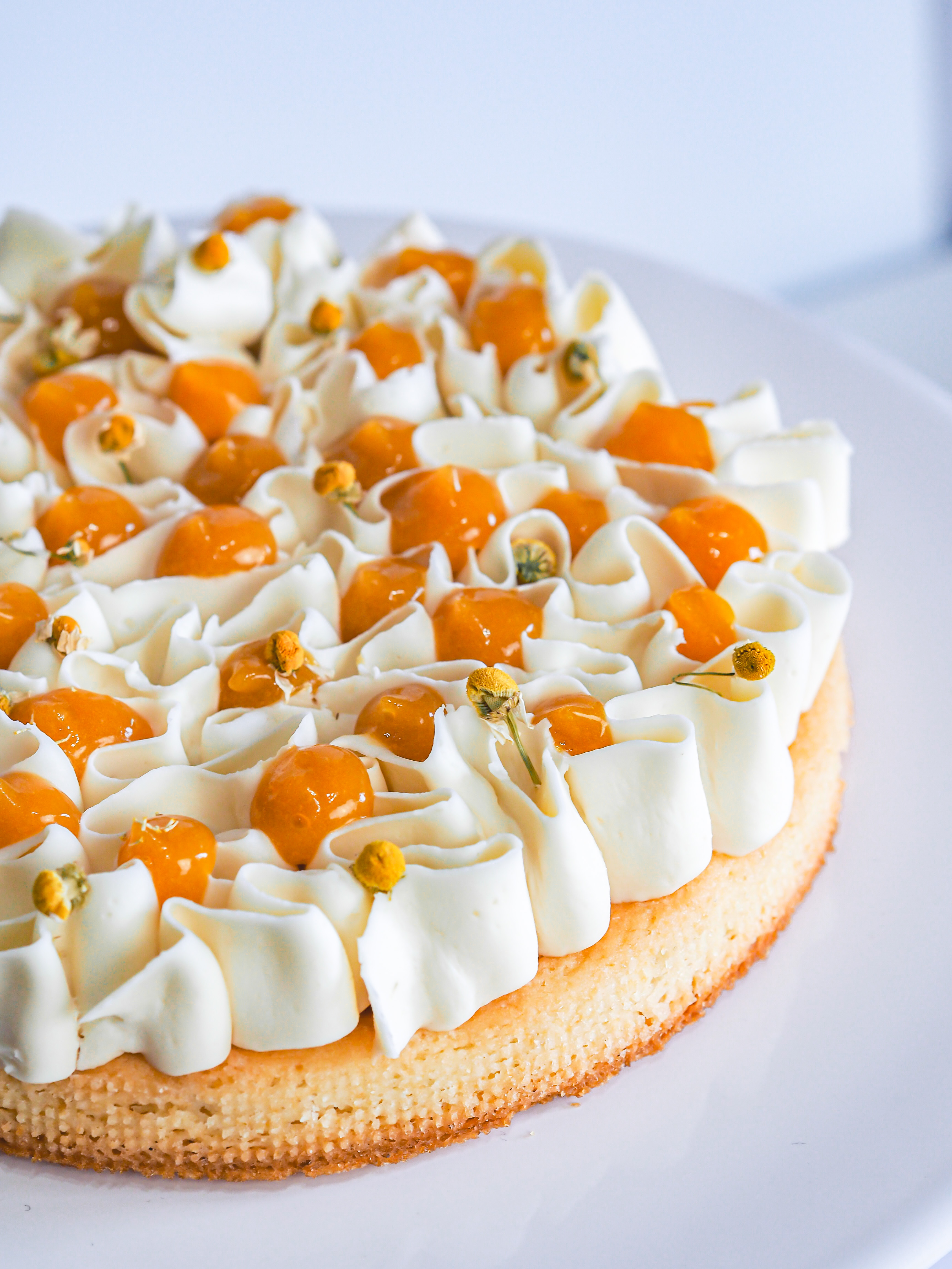 White Chocolate, Chamomile and Passion Fruit Tart