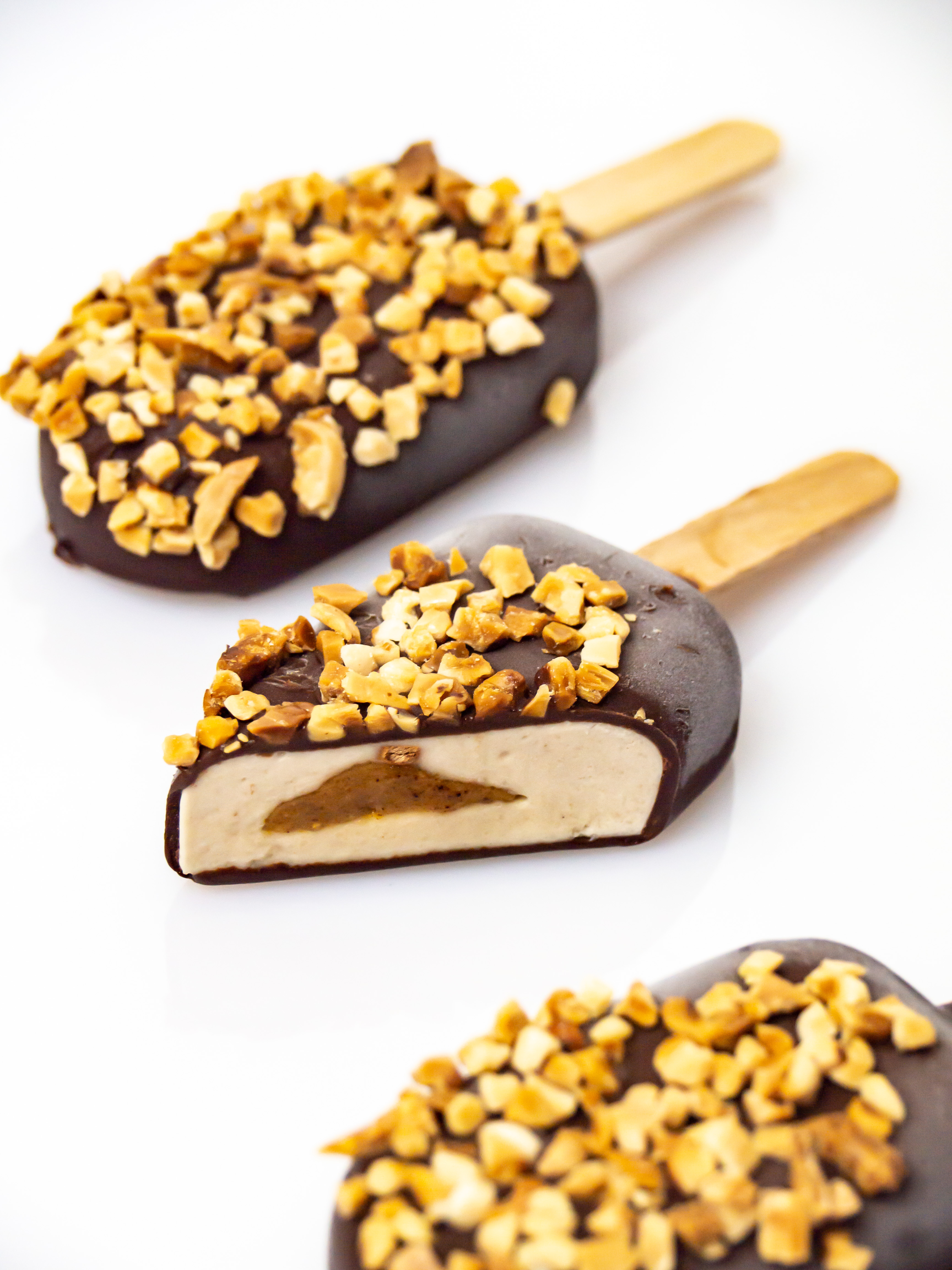 Hazelnut ice cream pops