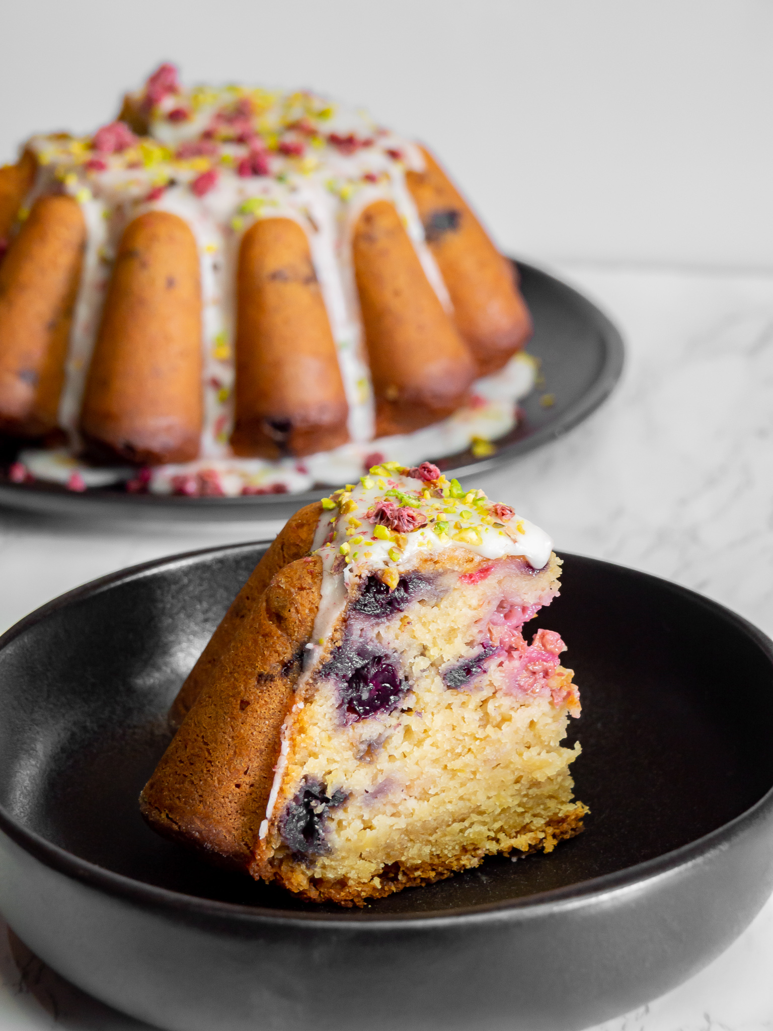 Lemon and Berry Bundt Cake