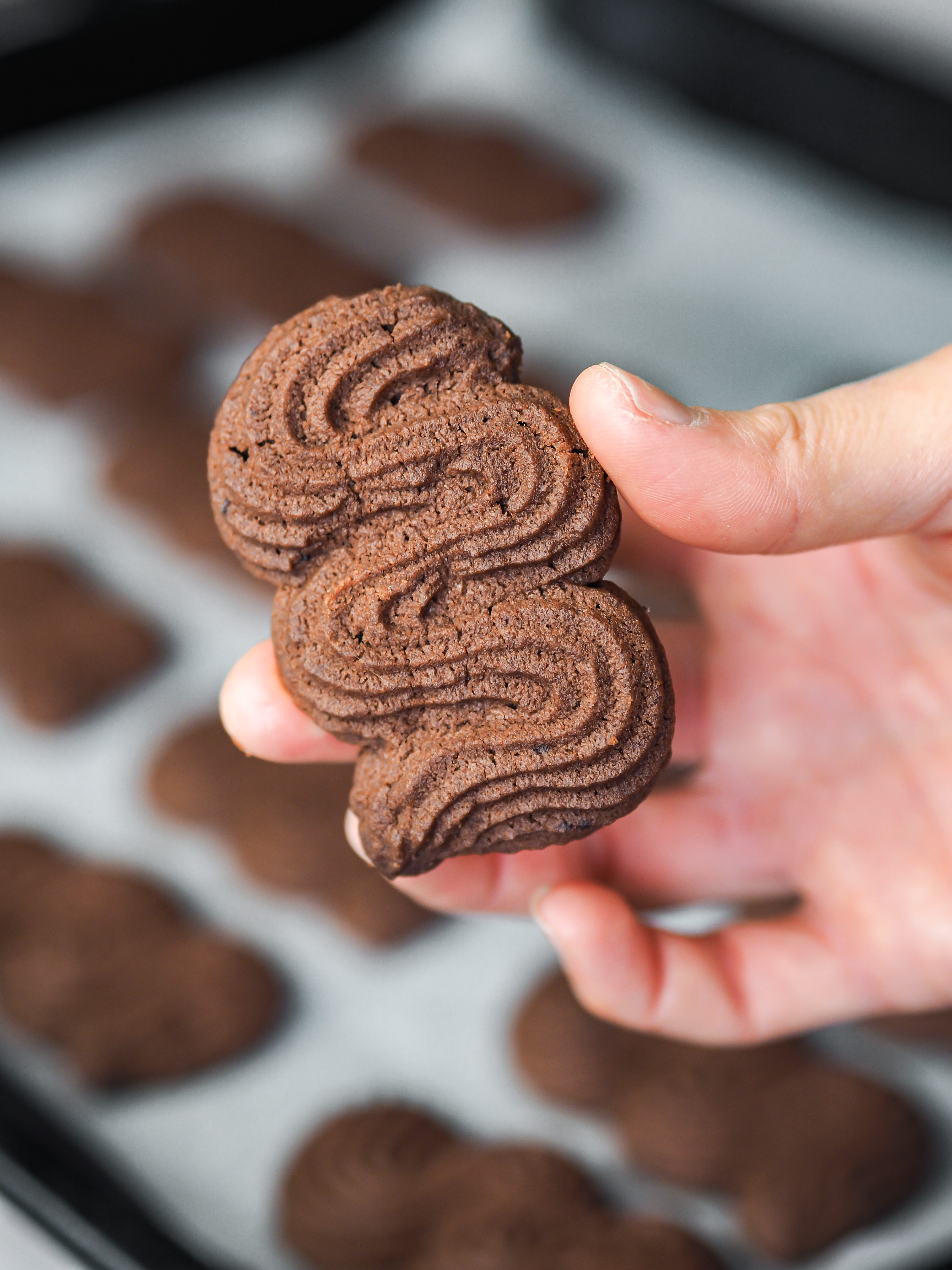 Cocoa whipped Shortbread Cookies