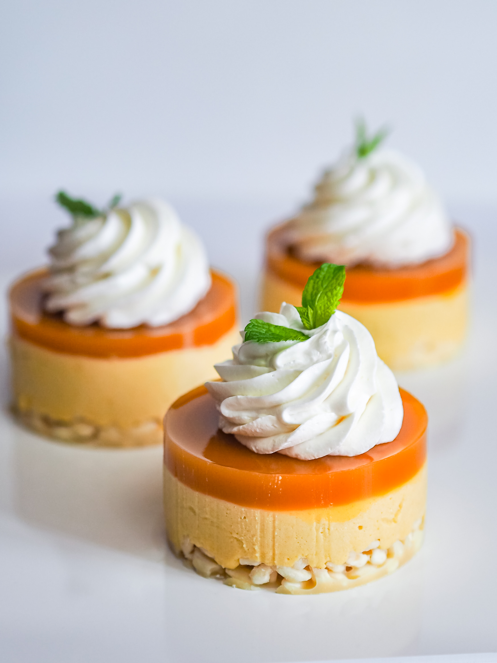 Mango and Passion Fruit Mousse Mini Cakes