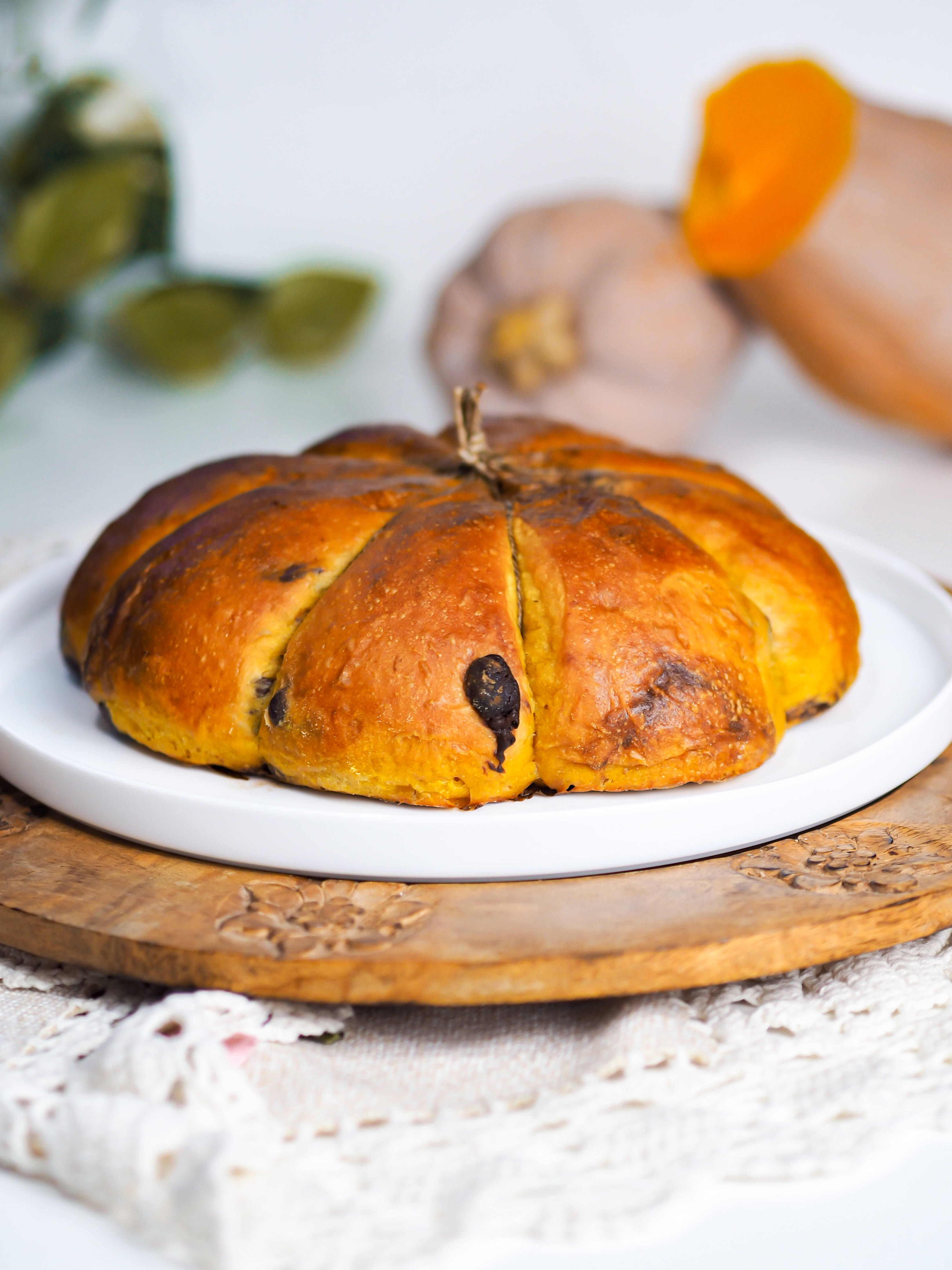 Pumpkin and Chocolate Brioche Bread
