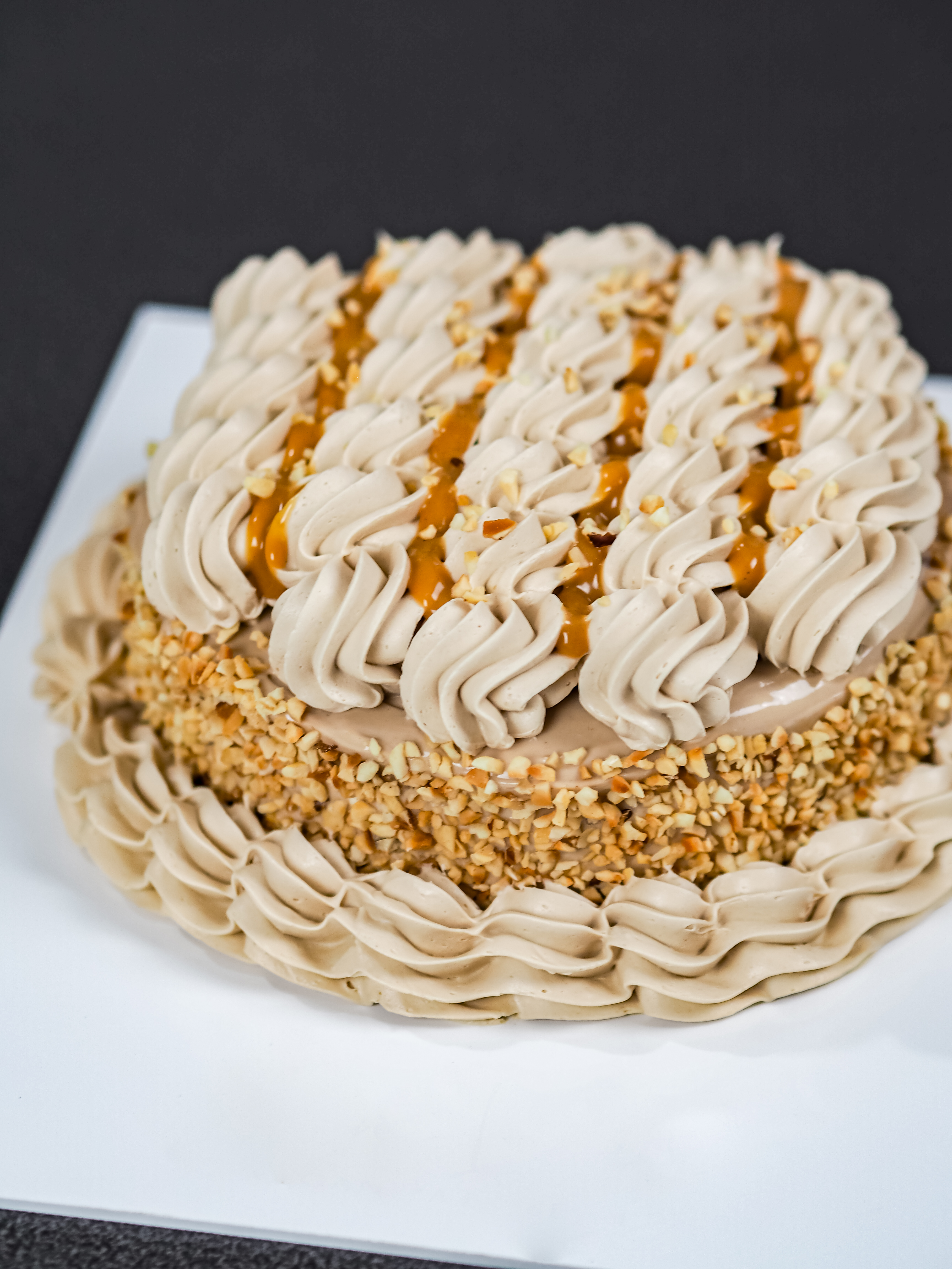 Hazelnut Caramel Dacquoise Cake