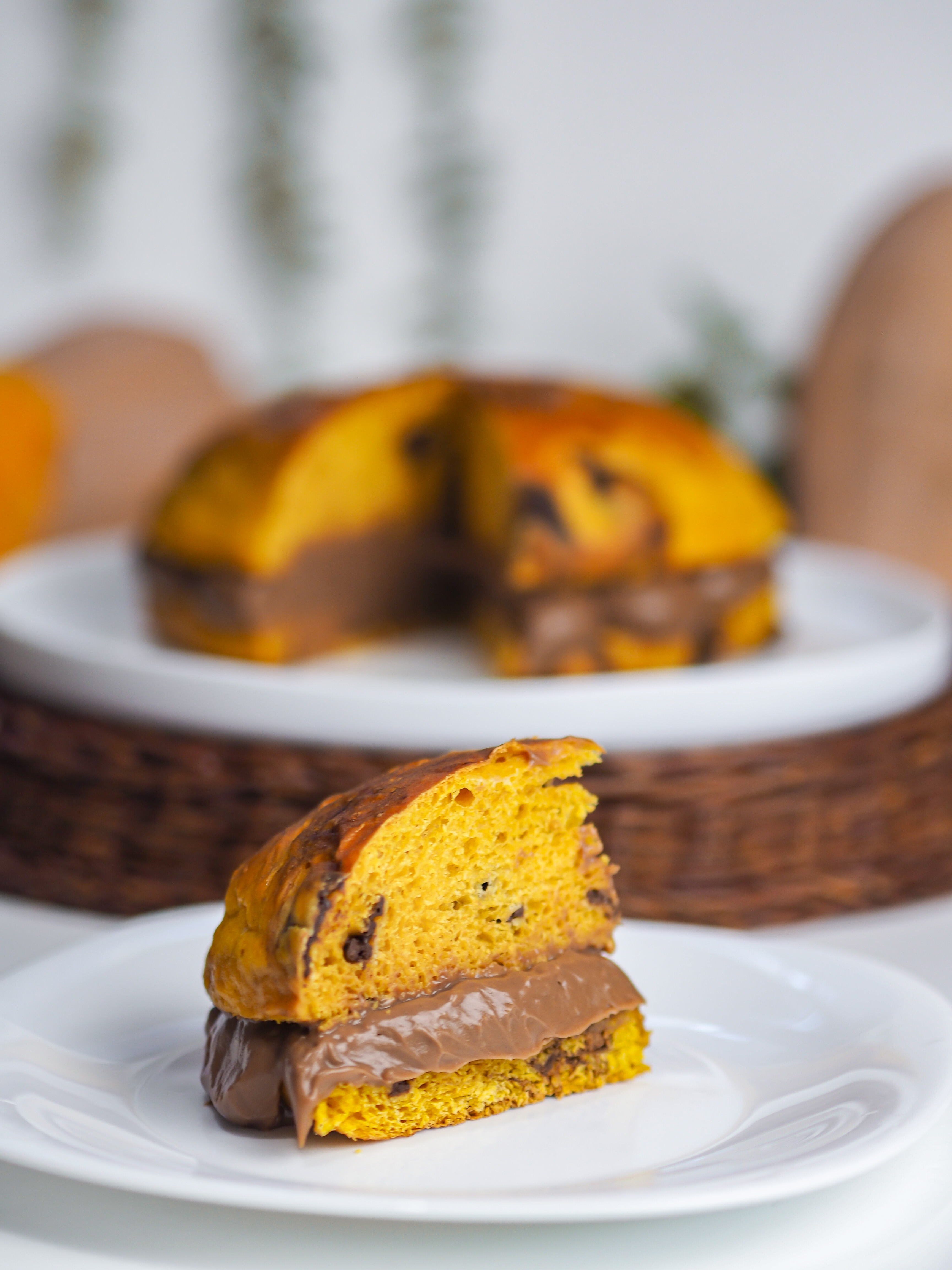Pumpkin Tropézienne with Cocoa Cream