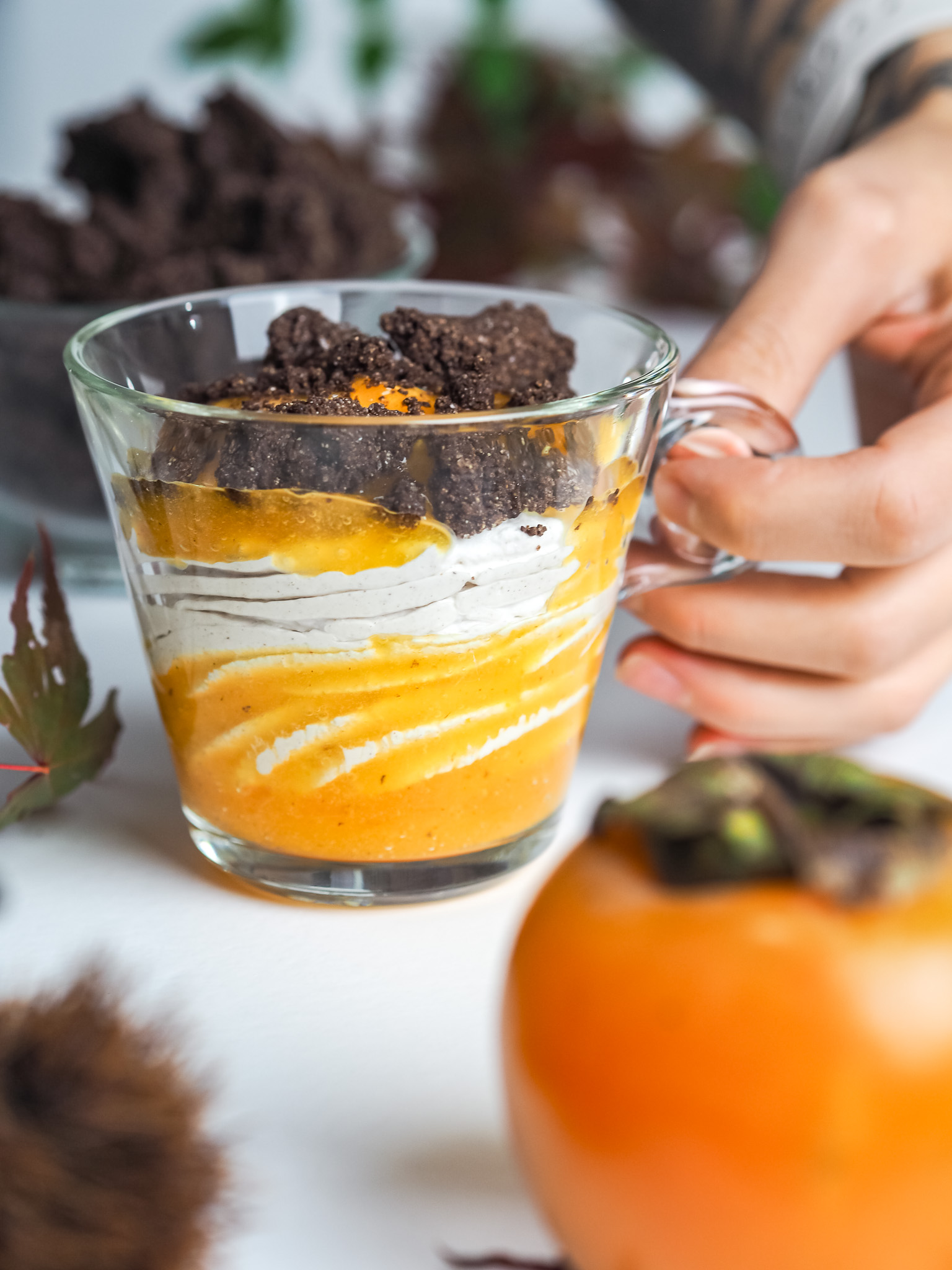 Persimmon, Chestnut and Cinnamon Verrine