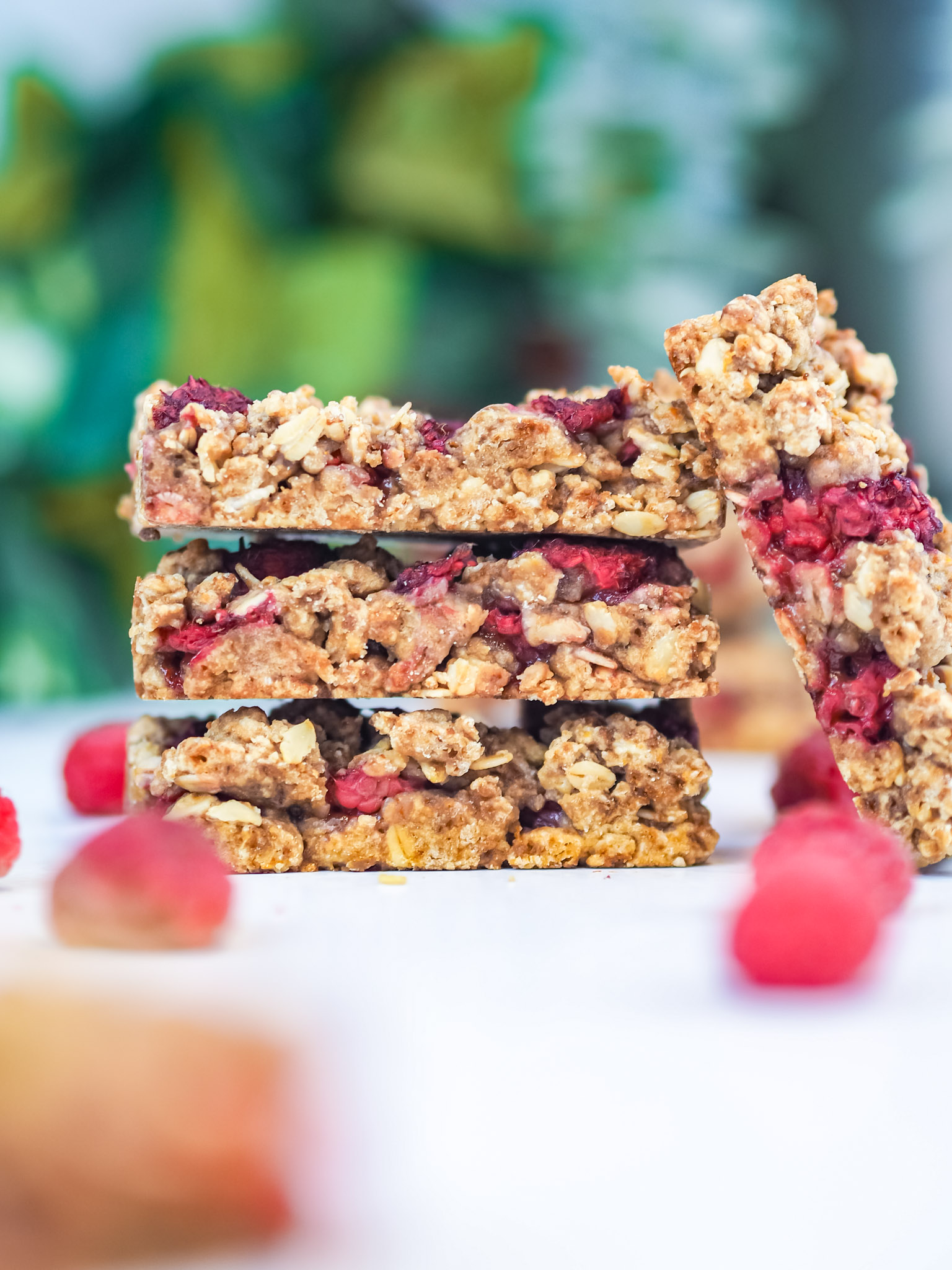 Raspberry and Oat Bars