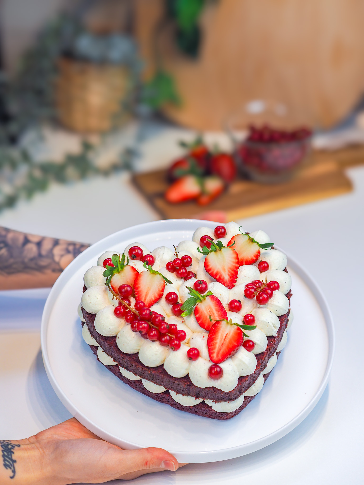 Red Velvet Heart Cake