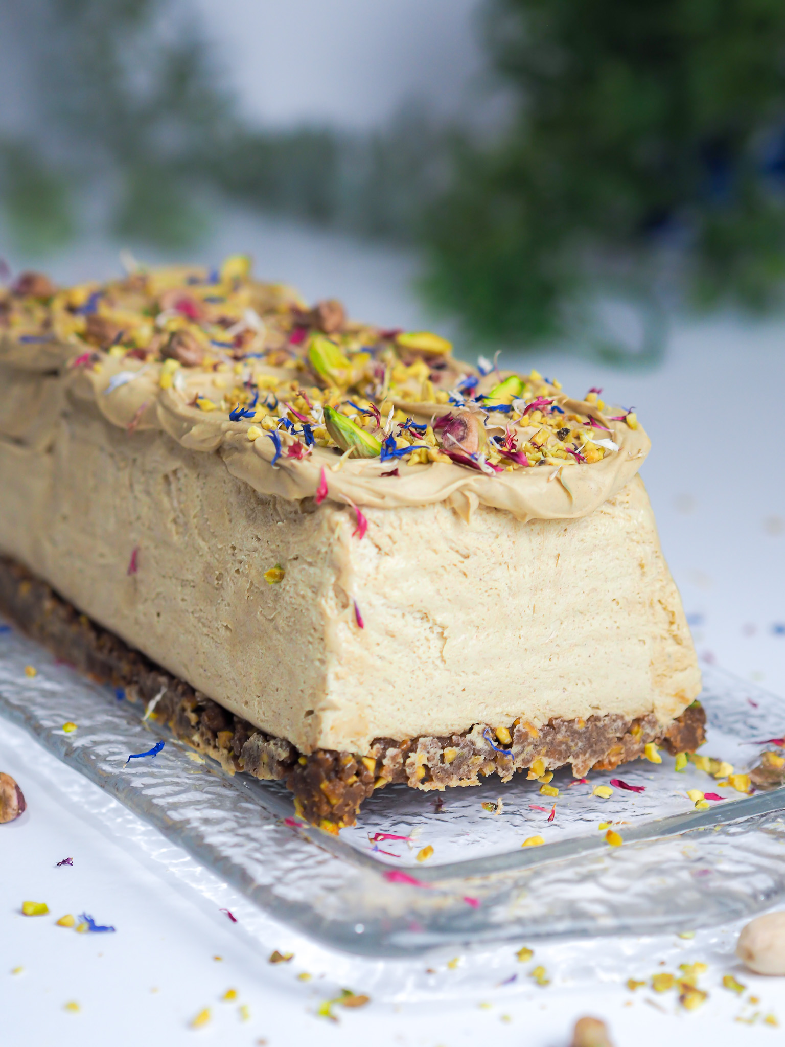 Pistachio and Raspberry Semifreddo