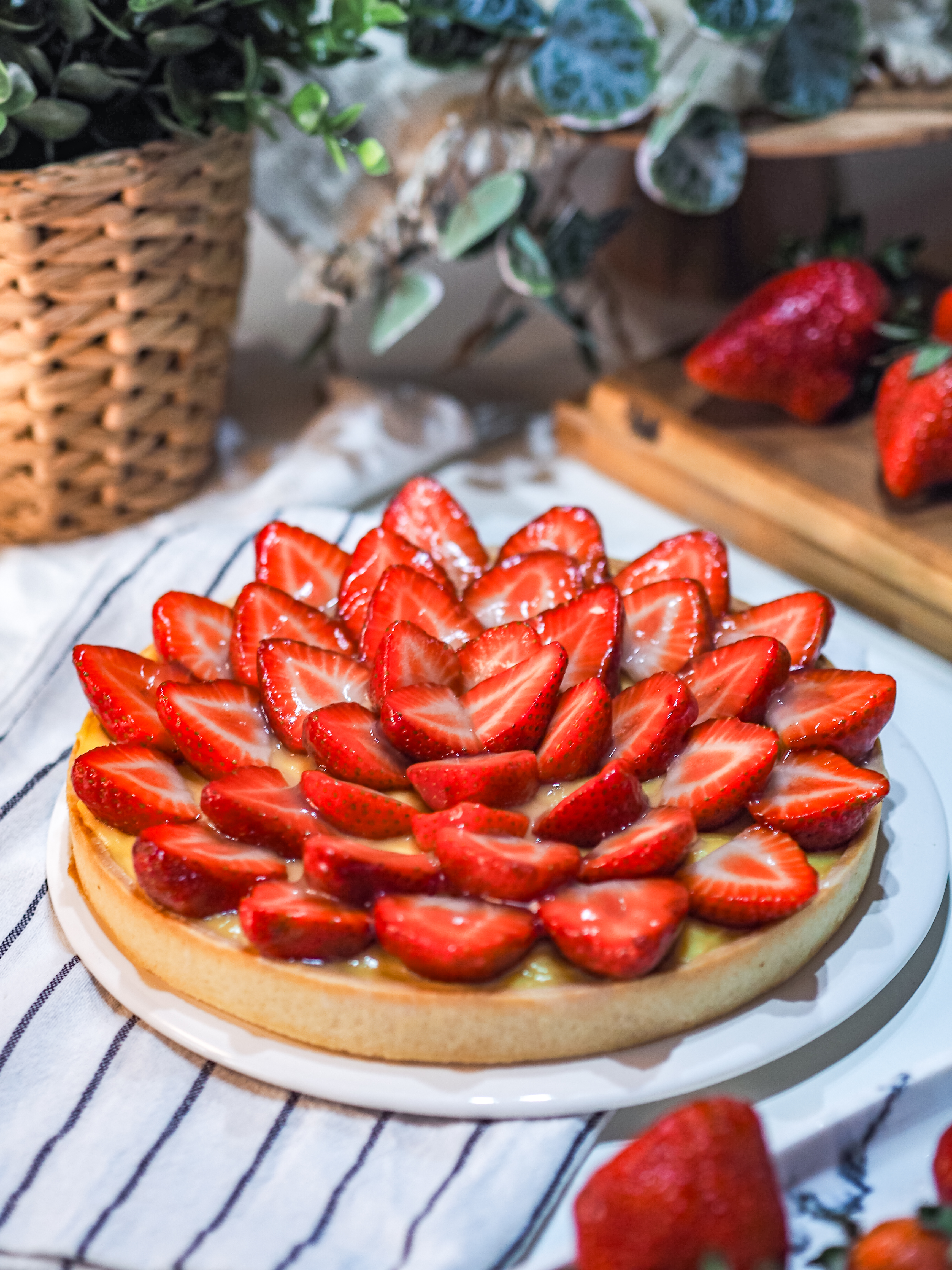 Cream and Strawberry Tart