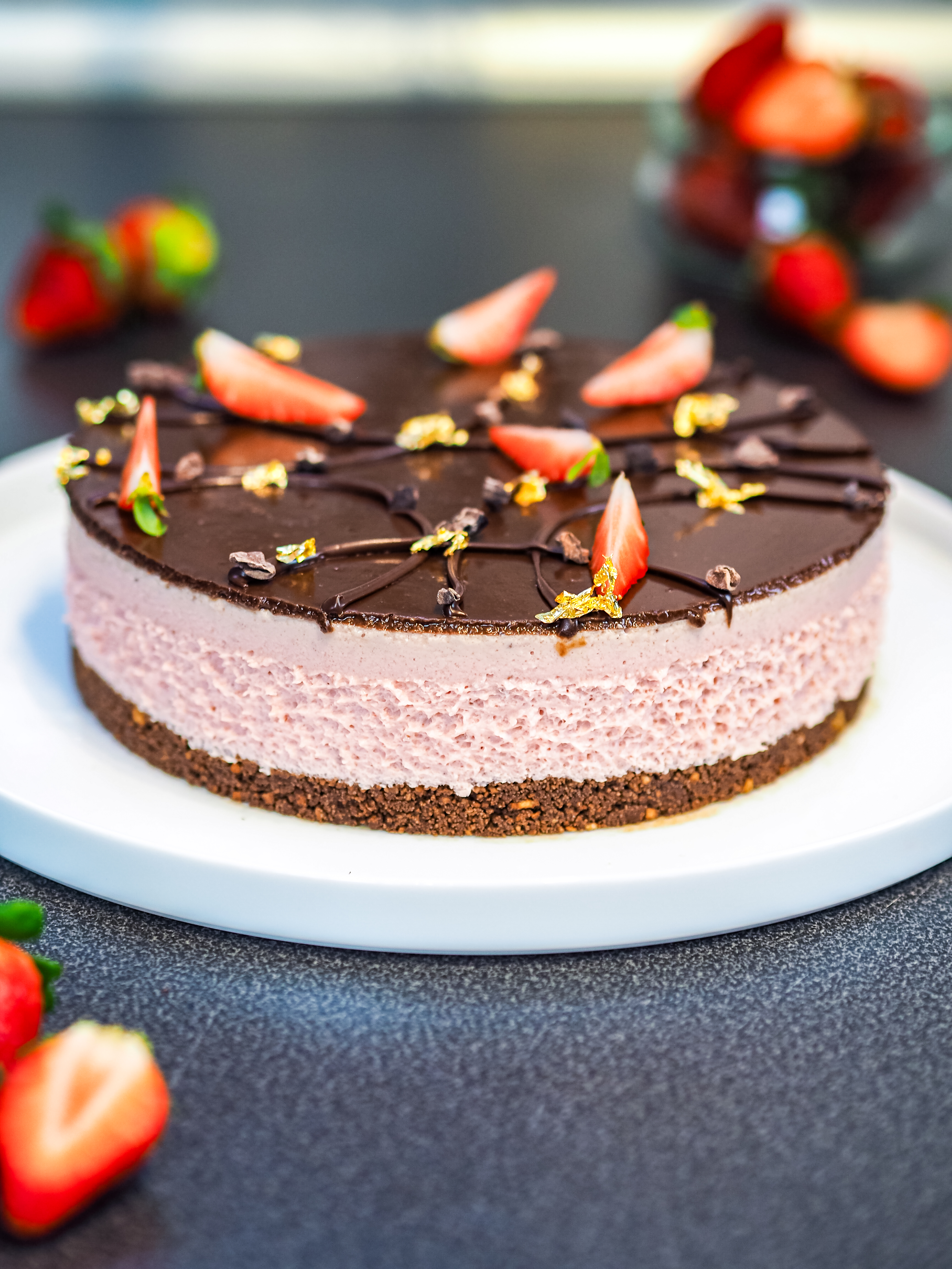 Strawberry and Chocolate Bavarian Cream