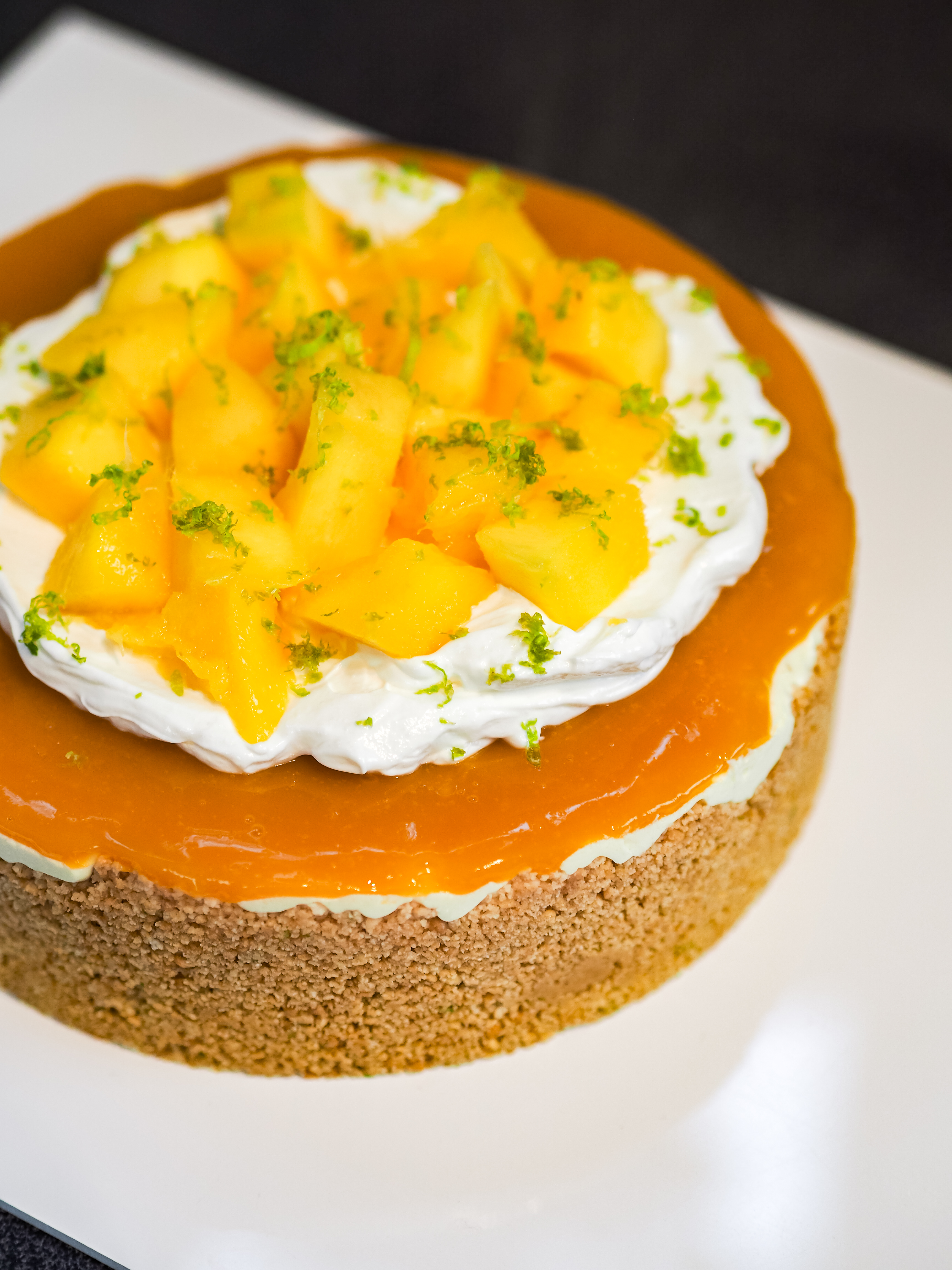 Mango and Passion Fruit Cheesecake