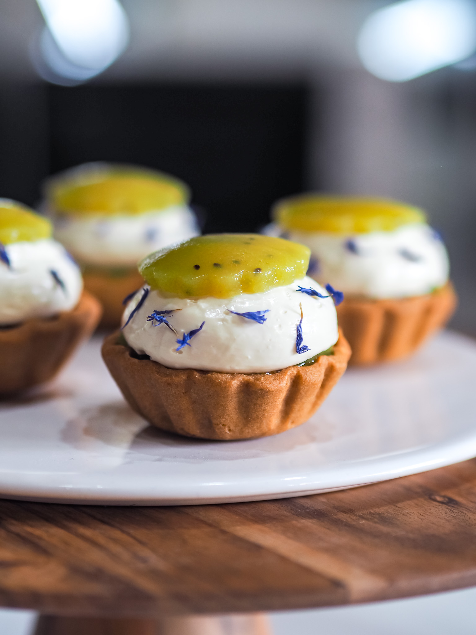 Kiwi, Lemon and Almond Tarts