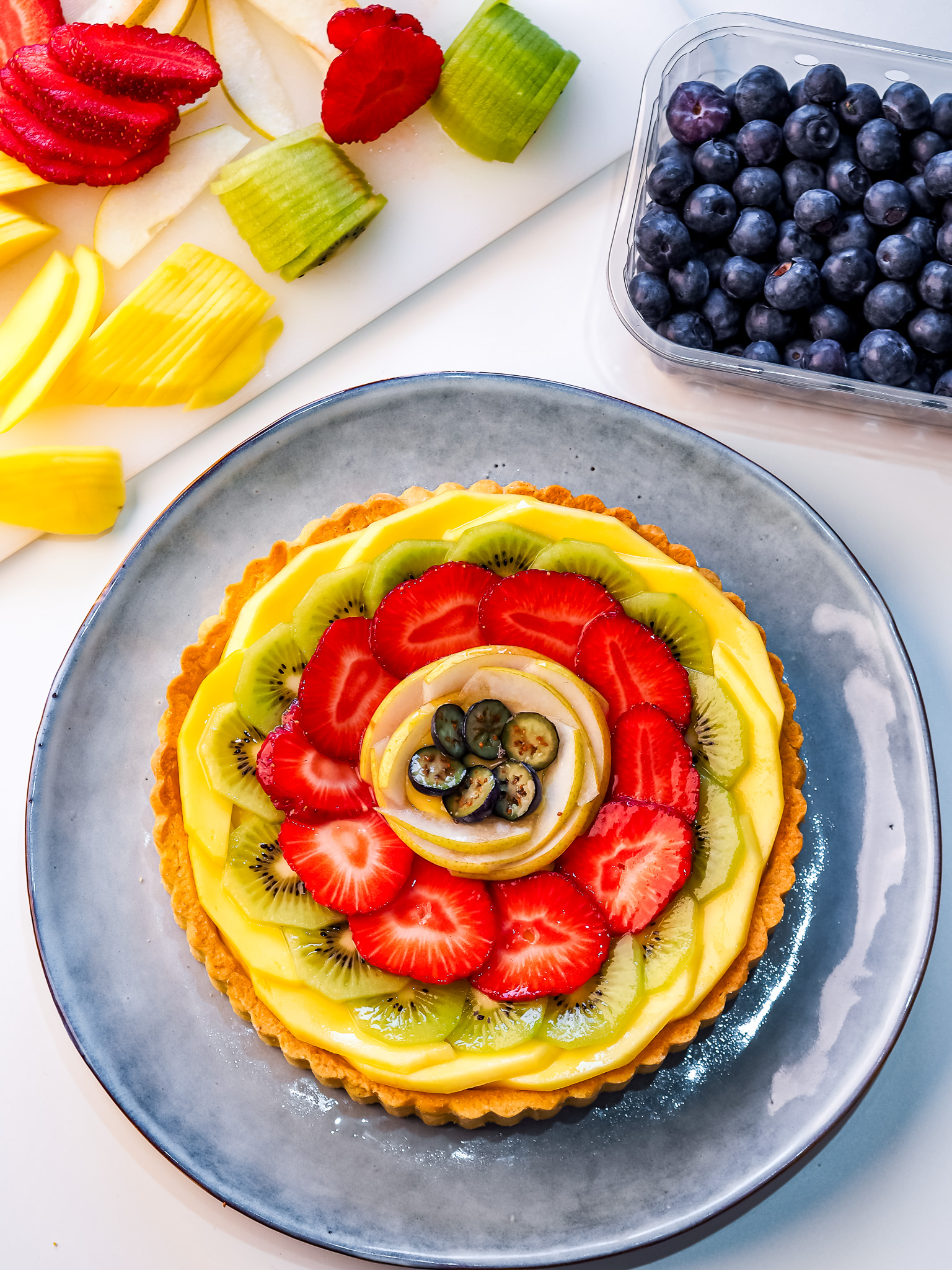 Fruit Tart with Vegan Egg