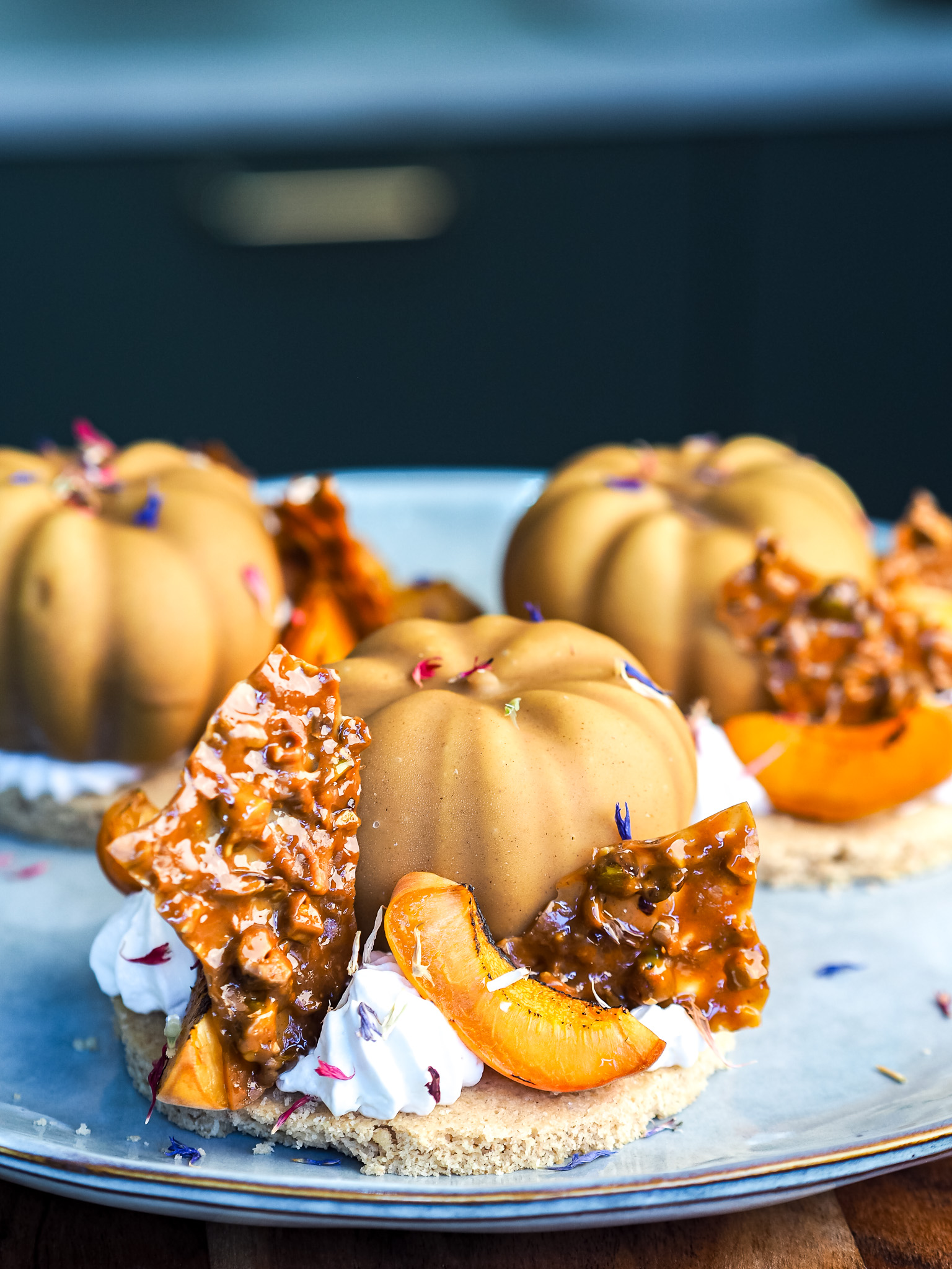 Pistachio and Apricot Mousse Dessert