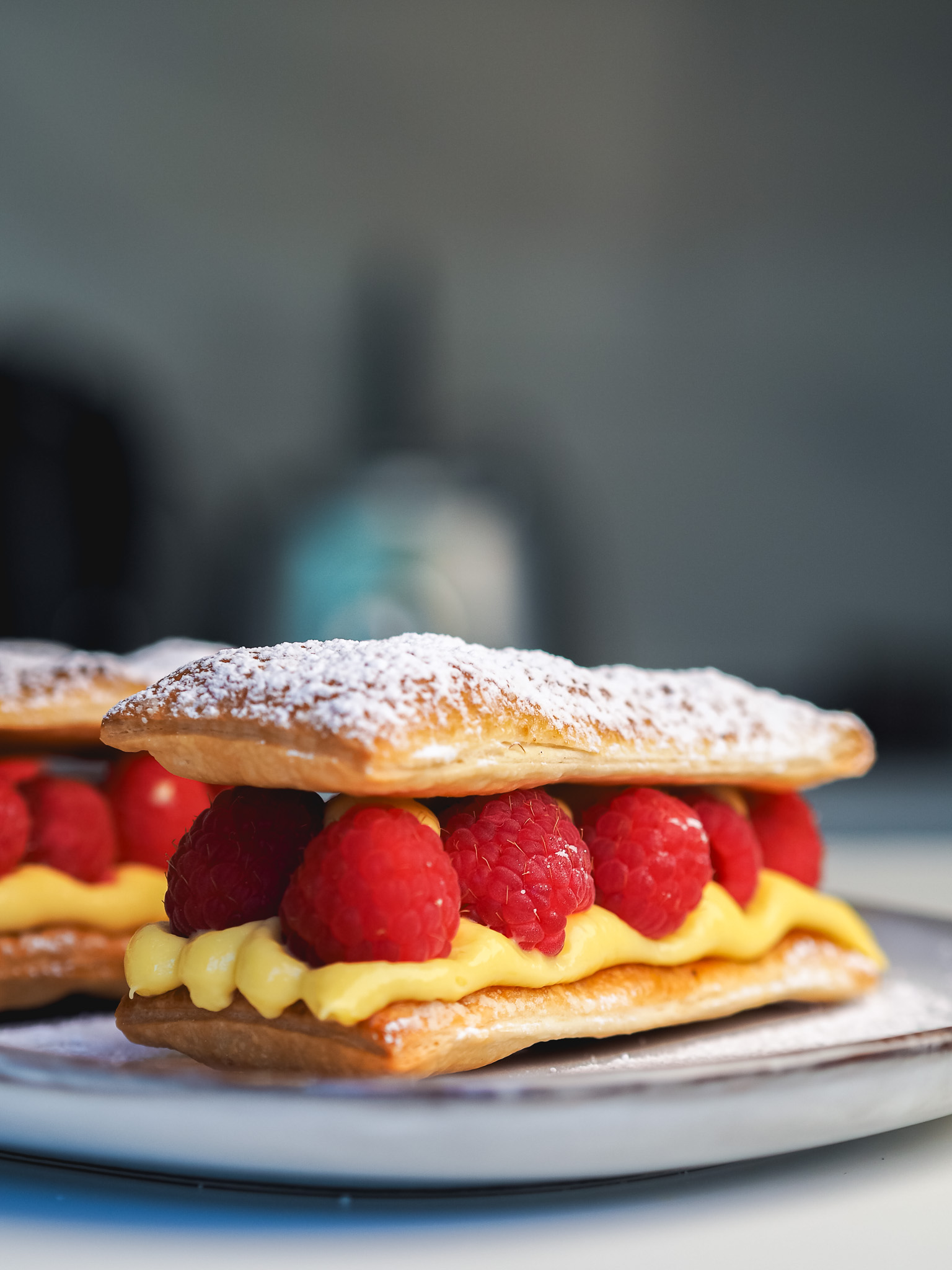 Mango and Raspberry Mille-Feuille