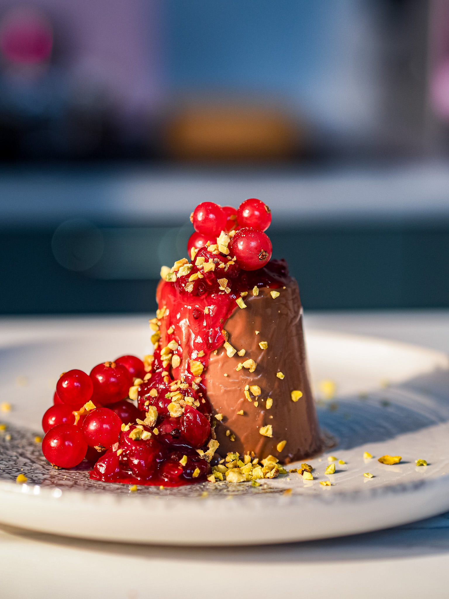 Creamy Chocolate and Redcurrant Dessert