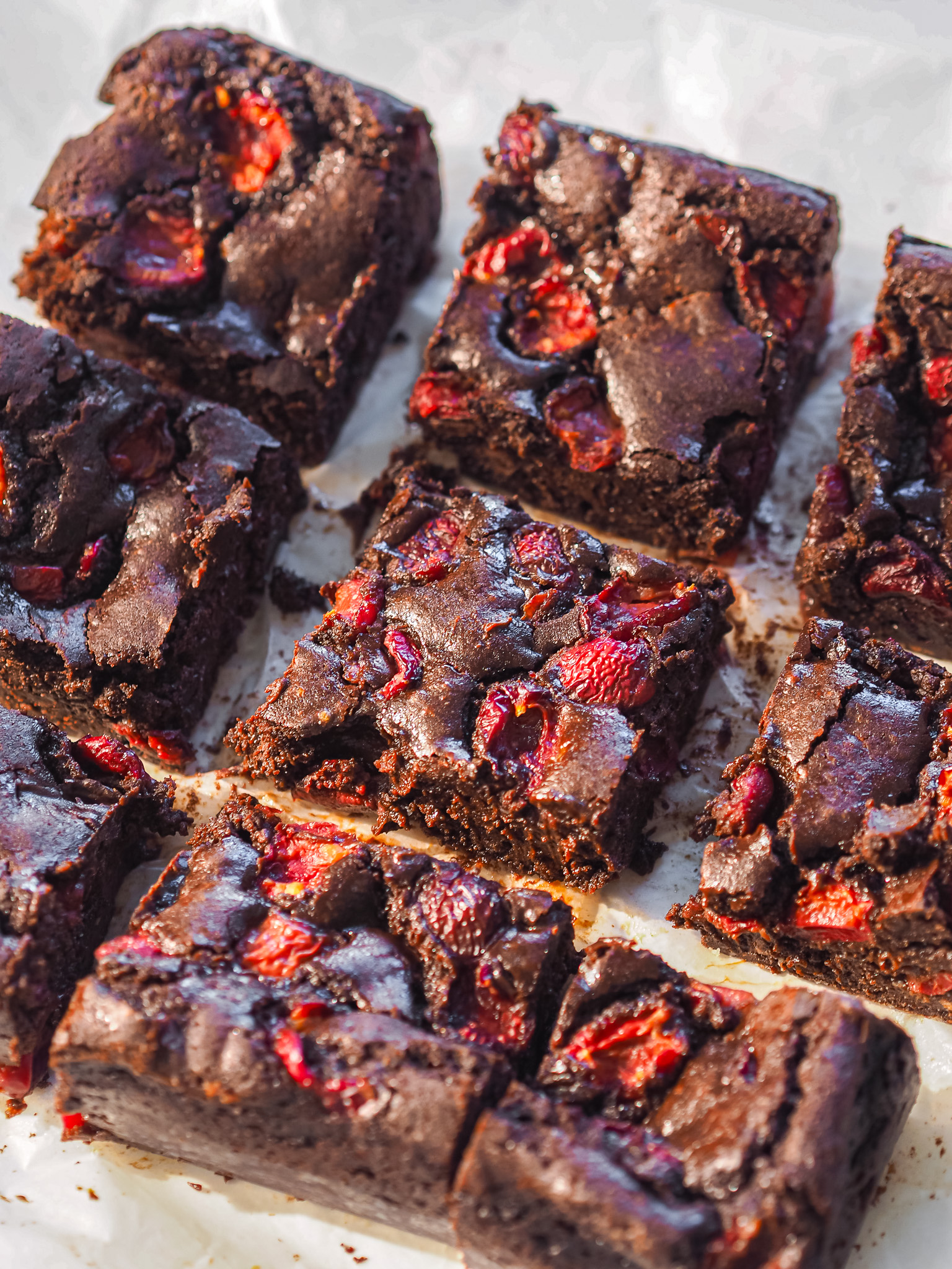 Cherry and chocolate brownie